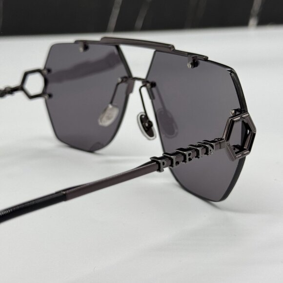 NEW SPP111 672X PHILIPP PLEIN SLEEK GREY UNISEX SUNGLASSES main image 7
